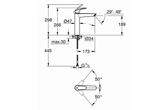 Смеситель для раковины GROHE Eurosmart 23971003 хром