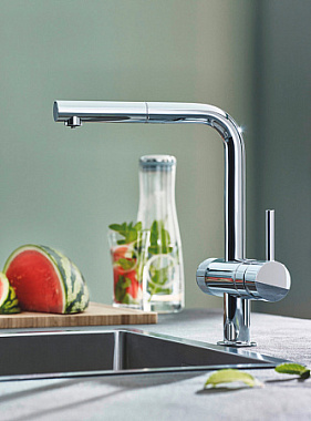 Смеситель для кухни GROHE Blue Pure Minta 31721000 высокий излив хром