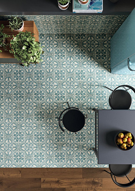 Матовый керамогранит Atlas Concord Италия Venti Boost A3OS Blue Carpet 2 20х20см 1,2кв.м.