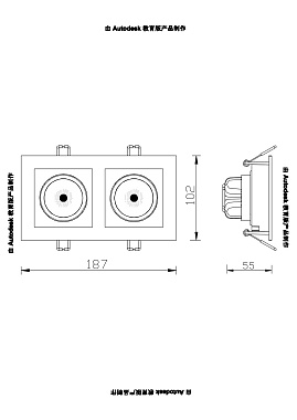 Светильник точечный встраиваемый Arte Lamp GRADO A2710PL-2WH 5Вт LED