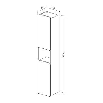 Пенал напольный LEMARK Olivia LM08OL35P 30х35х170см белый