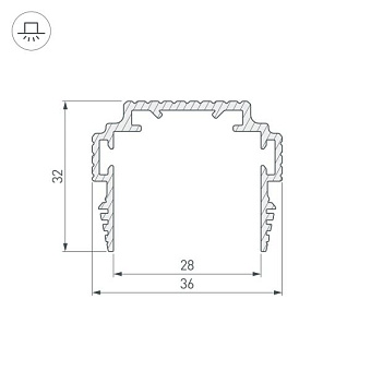 Профиль для светодиодной ленты Arlight 035011 2000мм серый