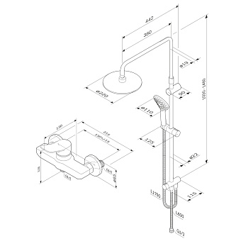 Набор смесителей AM-PM X-Joy F42885A24 чёрный