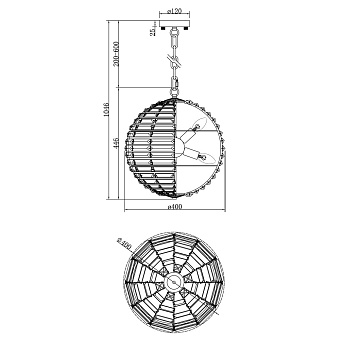Светильник подвесной Maytoni Palla MOD092PL-06CH 40Вт E14