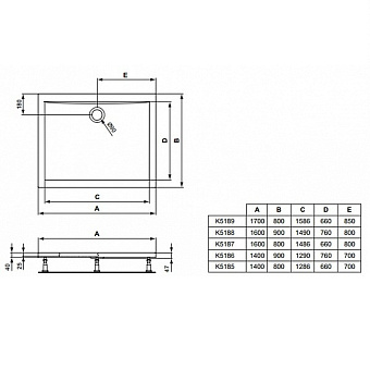 Душевой поддон IDEAL STANDARD ULTRAFLAT K518701 80х160см