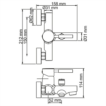 Смеситель для ванны WASSERKRAFT Main 4101 хром