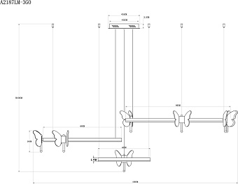 Люстра подвесная Arte Lamp DARCY A2187LM-3GO 170Вт 1 лампочек LED