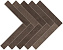 Керамическая мозаика Atlas Concord Италия Dwell A1DE Brown Leather Herringbone 36,2х41см 0,596кв.м.