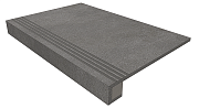 Плитка для ступеней ESTIMA Terra Set/Steptrade/TE04_NS/33x120/S1/Riser/TE04_NS/14,5 чёрный 120х33см 0,396кв.м. матовая