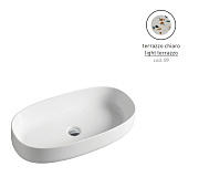 Раковина накладная ArtCeram Cognac COL005 89 00 68х35см