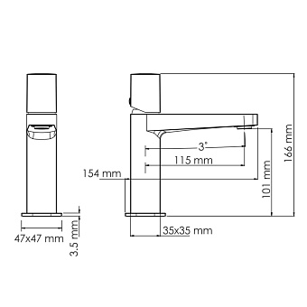 Смеситель для раковины WASSERKRAFT Saale 9500 9503 белый