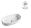 Раковина накладная ArtCeram Cognac COL005 89 00 68х35см
