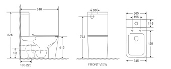 Унитаз напольный D&K DT1437016 безободковый с микролифтом