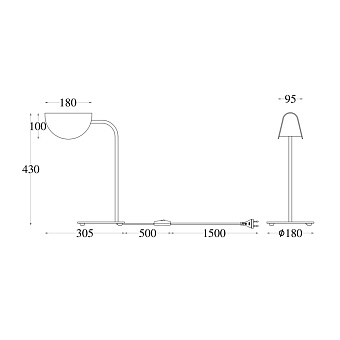 Настольная лампа офисная Maytoni Mollis MOD126TL-01B 28Вт G9
