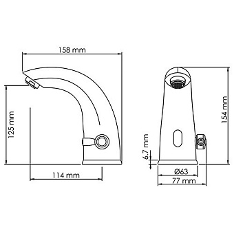Смеситель для раковины WASSERKRAFT Rossel 2813 хром