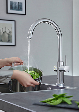 Смеситель для кухни GROHE Red II Duo 30079001 высокий излив хром
