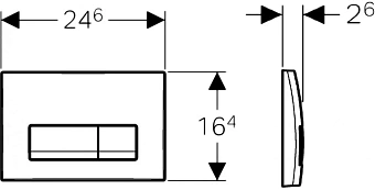 Панель смыва GEBERIT Delta 51 115.105.46.1 серый
