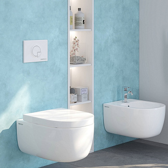 Унитаз подвесной BERGES EGO 082122 безободковый с микролифтом