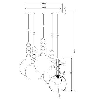 Светильник подвесной Stilfort Designo 2166/09/05P 25Вт G9 LED