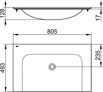 Раковина мебельная Keuco Plan 32960318000 81х49см