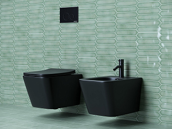 Унитаз подвесной Ceramica Nova Metric CN3007MB безободковый с микролифтом