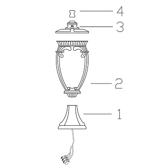 Светильник ландшафтный Maytoni Fleur O414FL-01BZ 60Вт IP44 E27 бронза антик