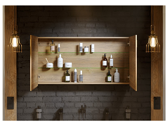 Шкаф зеркальный AQWELLA Mobi MOB0408+MOB0717DB 17х80х60см