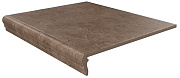Плитка для ступеней KERAMA MARAZZI Фаральони SG158200R\GR коричневый 40,2х34см 0,137кв.м. матовая