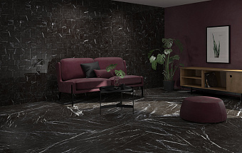 Матовый керамогранит PERONDA CERAMICAS Museum Marquina 23471 BLACKXNATR 120х60см 1,44кв.м.