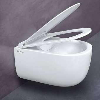 Унитаз подвесной BERGES EGO RR 082111RR безободковый с микролифтом