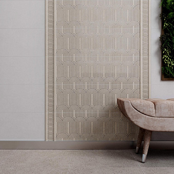 Настенная плитка KERAMA MARAZZI 12136R серый светлый обрезной 25х75см 1,125кв.м. матовая
