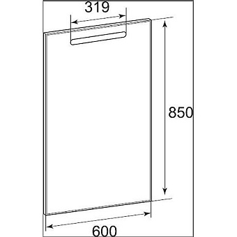 Зеркало ROCA The Gap ZRU9302688 85х60см с подсветкой