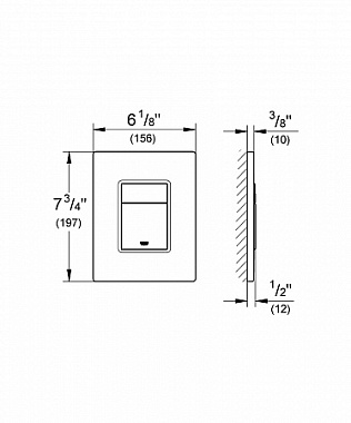 Панель смыва GROHE Skate Cosmopolitan 38732BR0 Титаниум