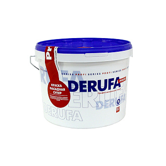 Краска универсальная фасадная DERUFA Profi Супер Белый основа A 9л