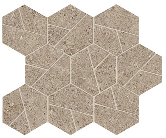 Керамическая мозаика Atlas Concord Италия Boost Stone A7CW Clay Mosaico Hex. 25х28,5см 0,428кв.м.