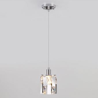 Светильник подвесной Eurosvet Scoppio 50101/1 хром 60Вт E14