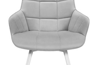 Кухонный стул поворотный AERO 56х61х85см велюр/сталь Light Grey