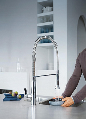 Смеситель для кухни GROHE K7 32950000 гибкий излив хром