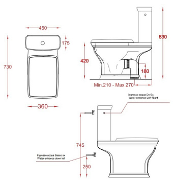 Унитаз напольный ArtCeram Civitas CIV004 64 00 ободковый