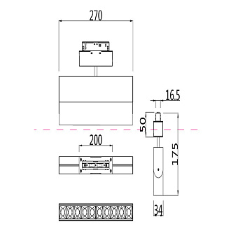 Магнитный трековый светильник Maytoni Points TR015-2-20W4K-W 20Вт LED белый