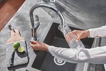 Смеситель для кухни GROHE Blue Pure Eurosmart 31722000 высокий излив хром