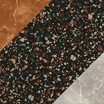 Матовый керамогранит ABK Play PF60005897 Marble Black 20х20см 1,04кв.м.