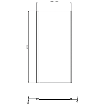 Реверсивная фиксированная панель 100 см Ideal Standard I.Life L T4866EO
