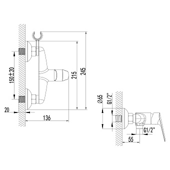 Смеситель для ванны LEMARK Partner LM6559C хром