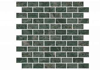 Керамическая мозаика KERAMA MARAZZI Эвора MM13123 мозаичный зелёный глянцевый 30х32см 0,096кв.м.