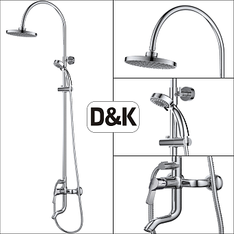 Душевая система D&K RheinSchiller DA1463701C09 хром