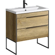Тумба с раковиной AQWELLA Fargo FRG0108DB+FRGN440 46х81х85,7см