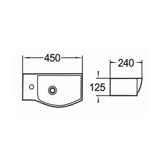 Раковина подвесная Comforty 7947BR 45х24см