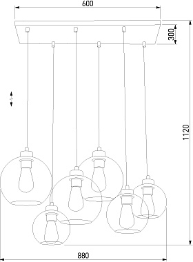 Светильник подвесной TK Lighting Cubus 2833 60Вт E27