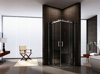 Угловое ограждение BERGES GELIOS 61027 195х100см стекло прозрачное